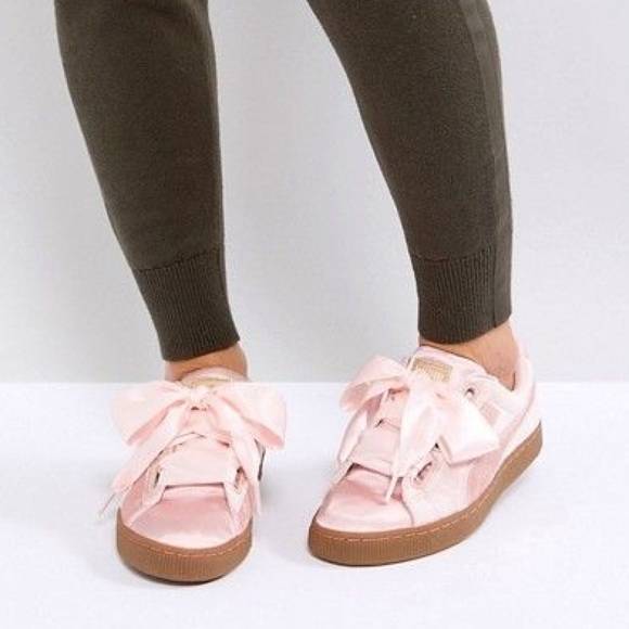 Puma pink Basket Heart Shoes - Picture 2 of 2